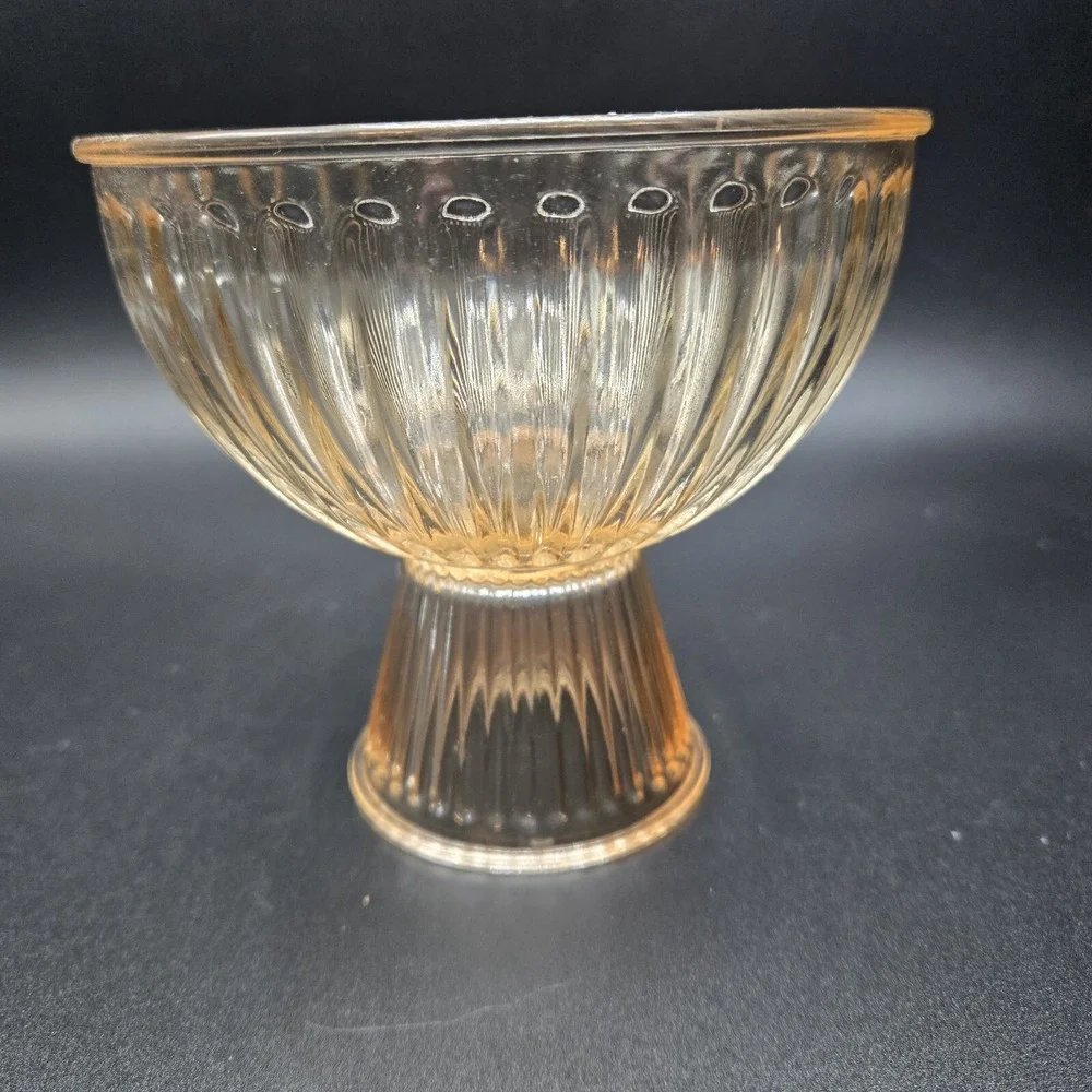Target Bullseye Playground 2023 Valentine Glass Peach Fluted Candy Dish